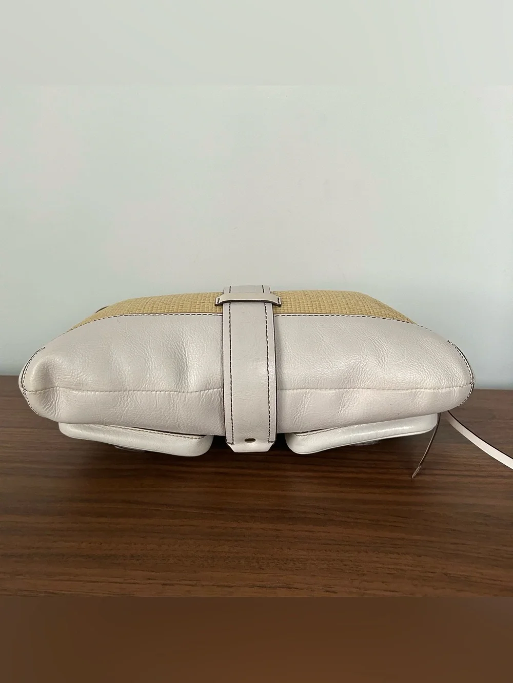 Vintage Coach Legacy Woven Straw Shoulder Bag
